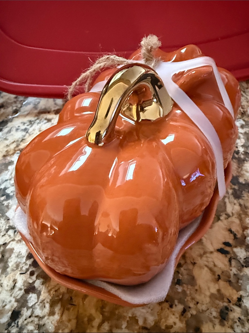 Pumpkin Butter Dish - NWT - Picture 5 of 8